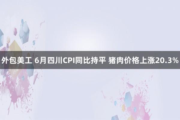 外包美工 6月四川CPI同比持平 猪肉价格上涨20.3%